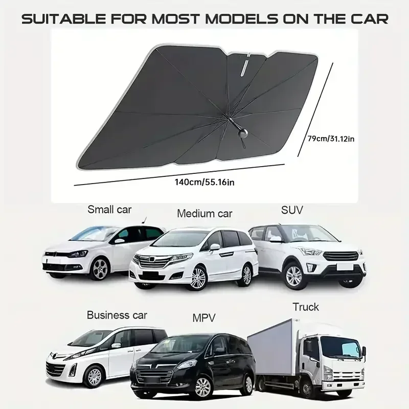 Multifunktionaler, praktischer – Car Sunshade Windshield Umbrella Foldable Bewertung und Preis